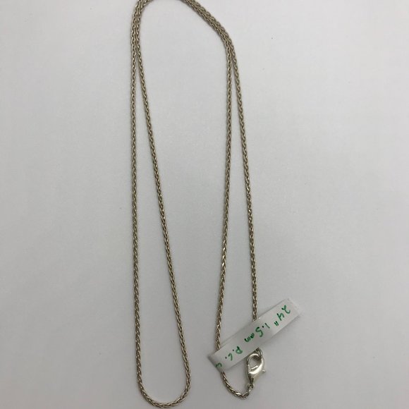 24" Sterling Silver 1.5mm Diamond Cut Wheat Chain Necklace - Picture 1 of 6